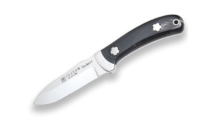 JOKER KNIFE TECKEL II, PUÑO BUFALO, INOX, BUFFALO HORN HANDLE, S.S BOLSTER 9CM - CF86