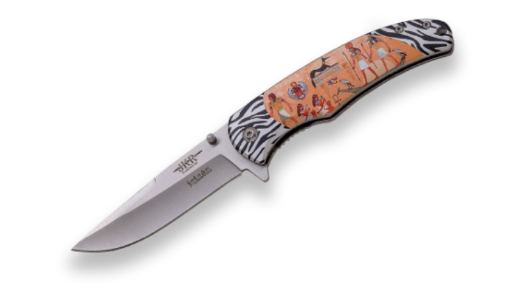 JOKER SPRING ASSISTED KNIFE, BLADE 8.2CM, 3D PRINT HANDLE, ZEBRA PRINT BOLSTERS- JKR0656