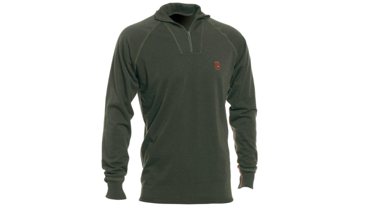 DEERHUNTER MERINO WOOL JERSEY W/ ZIP-NECK MEDIUM-7111-028-M