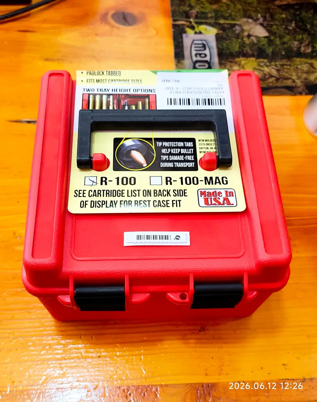 MTM 100 ROUNDS RIFLE AMMO CASES RED – R-100-30